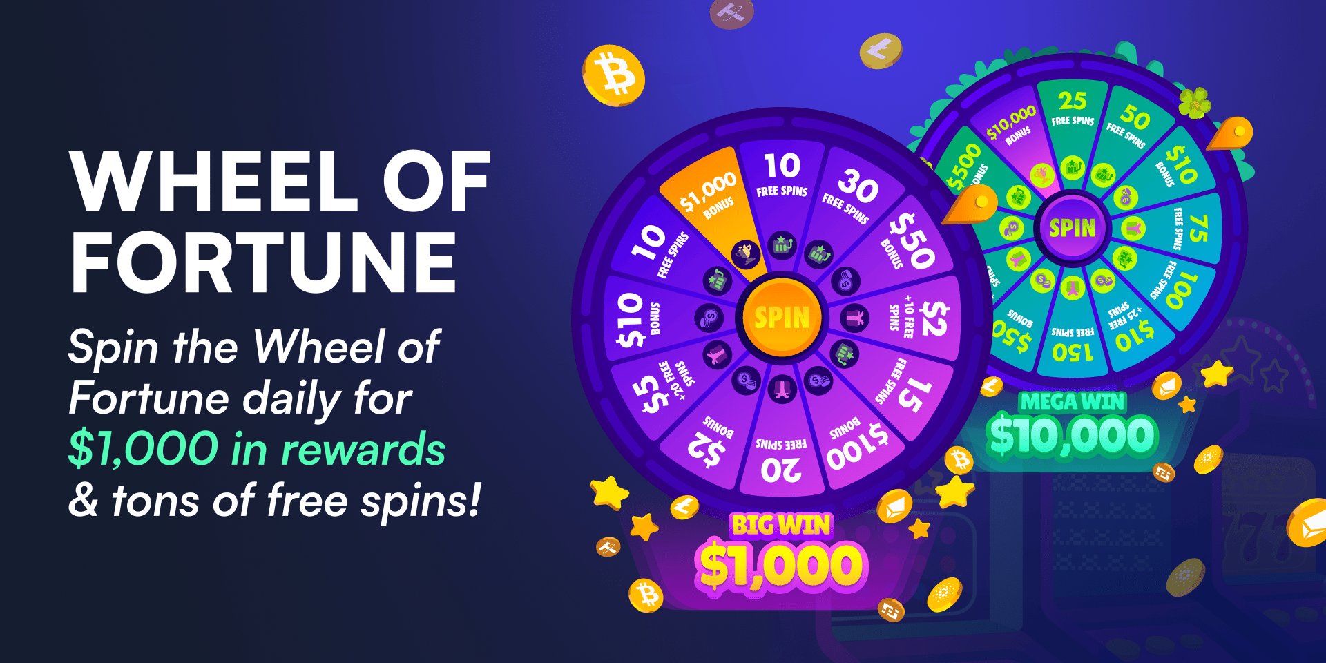 Promotion Wheel of Fortune - Win Daily Free Spins & Cash Prizes